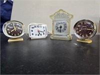 Vintage Alarm Clocks Lot of 4