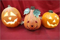 Decorative Pumpkins: 3pc lot