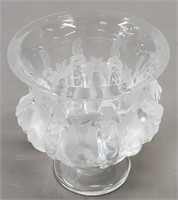 Lalique French Art Glass Crystal Vase