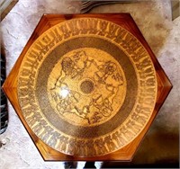 Copper inlaid Hex Table