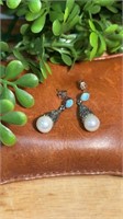 Larimar and Freshwater Cultured Pearl Drop
