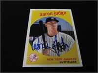 Aaron Judge signed baseball card COA