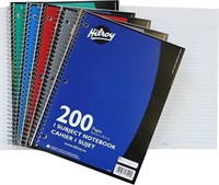 PACK OF 4 Hilroy Coil 1-Subject Notebook