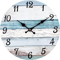 WF1484  Homotte 10 Silent Wall Clock Gray/Blue/W