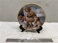 ASPCA Puppies Collector Plate W/ Stand