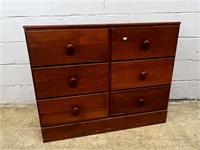 6-drawer Pine Storage Chest