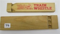 Elgin County & Choo-Choo Wooden Train Whistles