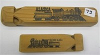 2-- Alaska Wooden Train Whistles