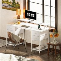 Huuger 55 inch Computer Desk with 4 Drawers