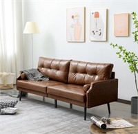 Vonanda 73 inch Faux Leather Sofa Couch