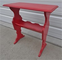 Small Red Occasional Table / Book Stand