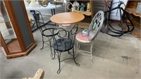 QTY 4) ICE CREAM CHAIRS W/ TABLE