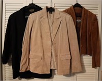 3pcs Leather & Wool Coats