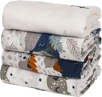 softan Muslin Swaddle Blanket  47X47In  4 Pack