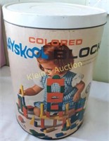 Playskool vintage Colored Block Set In Box 70pcs?