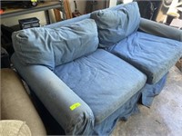 Couch with removable denim jean cover