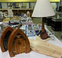 Decorative Bookends, Baseball Table Lamp, Fish
