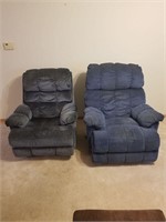Two Blue recliners