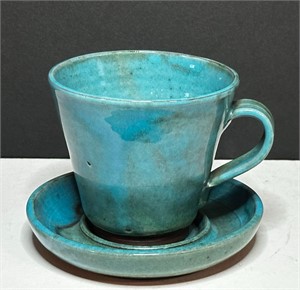 Deichmann Pottery Demi-Tasse Cup & Saucer