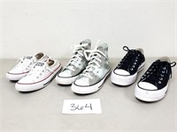 3 Pairs Women's Converse Shoes - Size 7