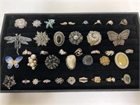 38 Costume Jewelry Rings, display not included
