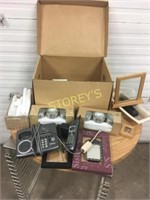 Box w/ Candles, Picture Frames, Etc.
