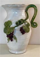 Ceramic Pitcher w/Grapes