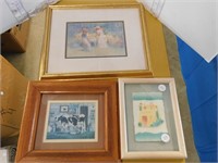 LOT OF 3 FRAMED PRINTS