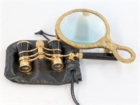 (2 PC) OPERA GLASSES & MAGNIFY GLASS