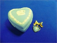 Wedgwood Heart Trinket Box & Brooch