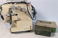 Portable Singer Merritt Lock Sewing Machines w/