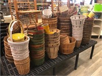 table of assorted baskets