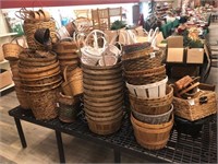 table of assorted baskets