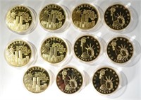 AMERICAN MINT STATUE OF LIBERTY  (5 COINS) &