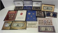 COIN & CURRENCY LOT: PEACE DOLLAR, BARBER &