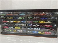 Hot Wheels Lighted Car Display with 49 Cars