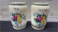 Vintage Hand Painted Mikori Ware Japan Canisters 7