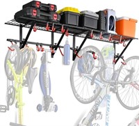 Plkow Garage Wall Shelving Includes Bike Hooks,