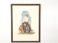 Charles LaSalle Framed Cowboy Print 18.5" x 24.5"