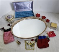 Dresser top mirror, Jewelry & trinket boxes
