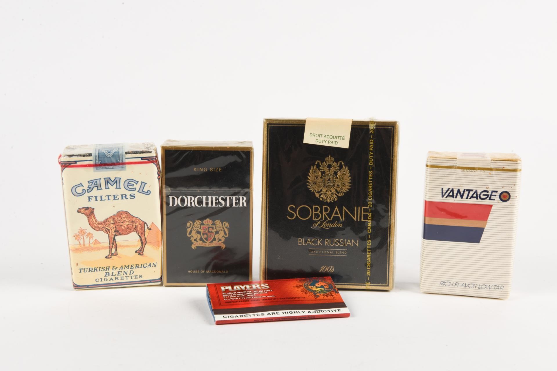 GROUPING 5 CIGARETTE COLLECTOR PACKAGES +