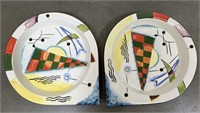 Pair of vintage Italian Antica Fornace abstract