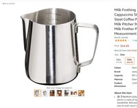 Milk Frothing Pitcher 32oz Steaming Pitcher