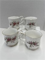 4 Royal Albert Lavender Rose Coffee Cups
