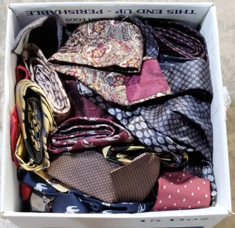 (E) Variety of Men's Ties, Colors and Patterns.