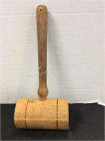 Old Round Wood Mallet (3 1/2" diameter x 14 1/2")