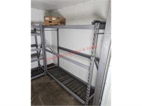 2 6' Pallet Racking, 4' Wide Wire Shelf