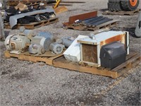 Pallet of Electrical Panels, Motors & More