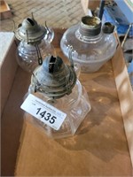 3 Vintage Kerosene Lamps