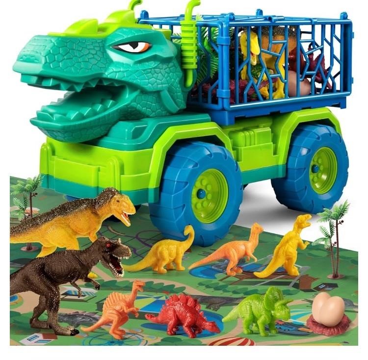 Dinosaur truck and play mat with dinosaur animals